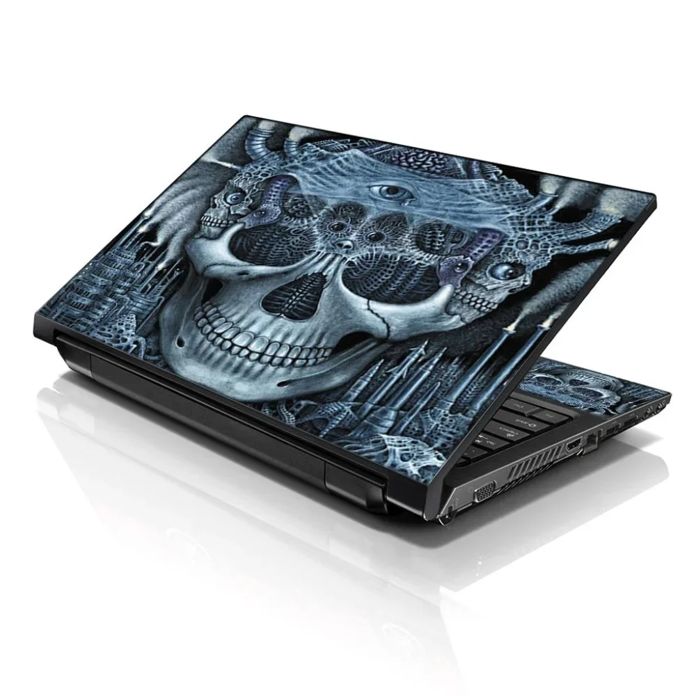 LSS 15.6 & 17.3 Inches Laptop Notebook Skin Sticker Decal - Blue Skull